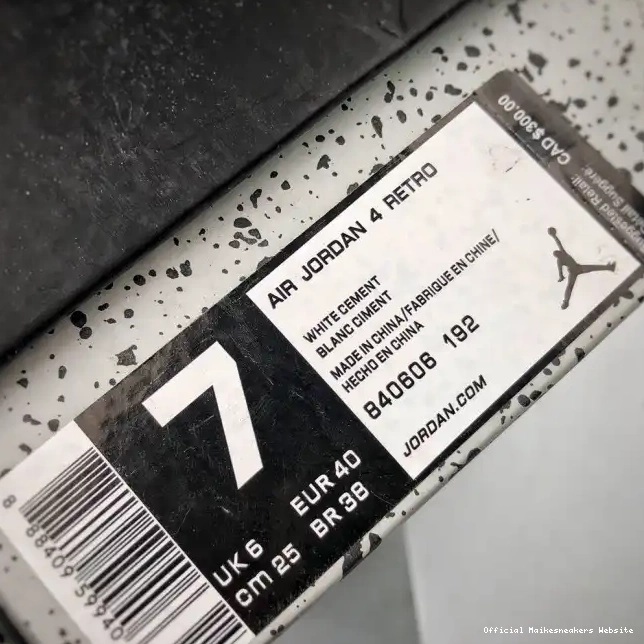 Official Maikesneakers 4 White Air 840606-192 OG Jordan (nike) Cement 0327